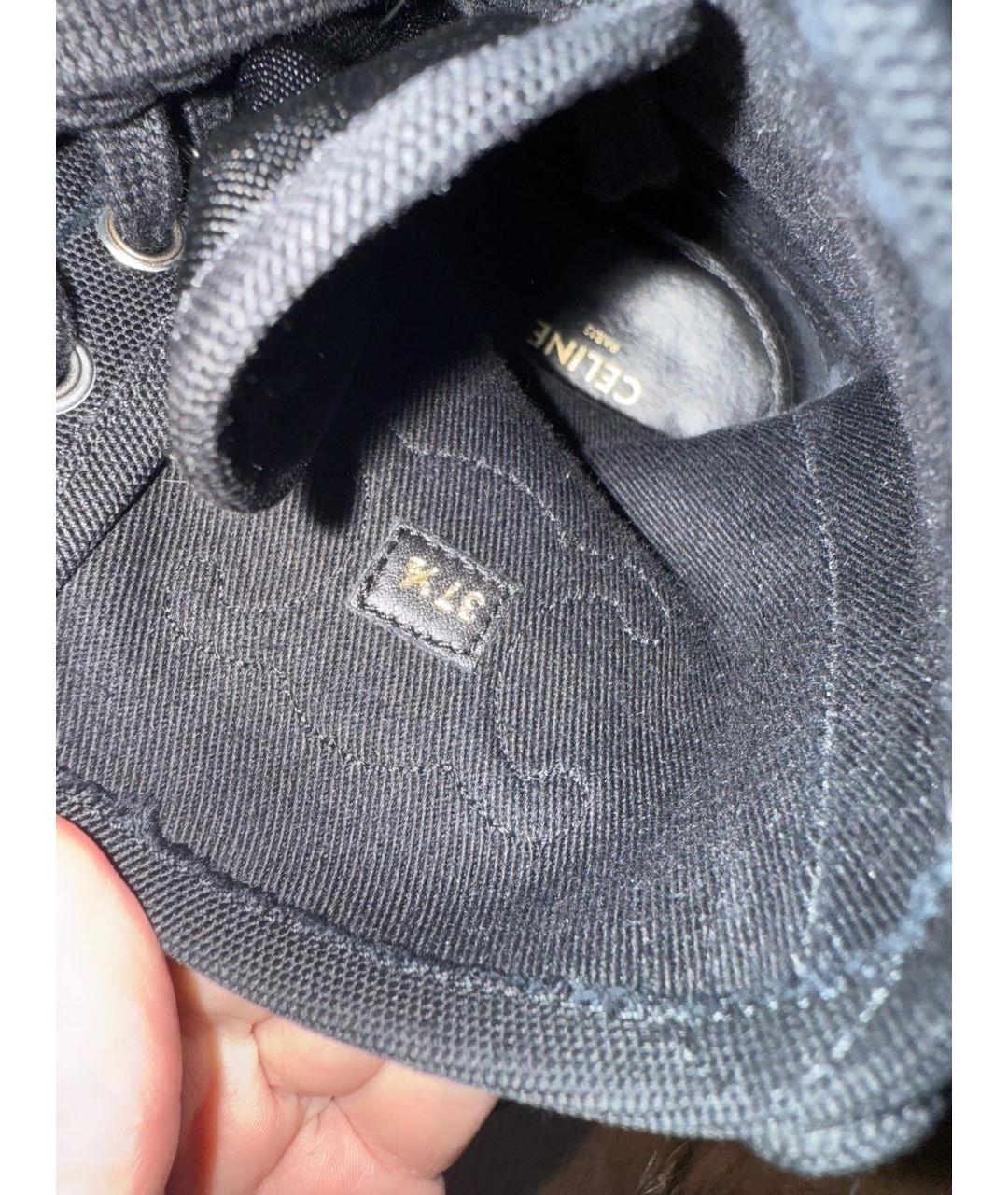 CELINE Черные текстильные ботинки, фото 6