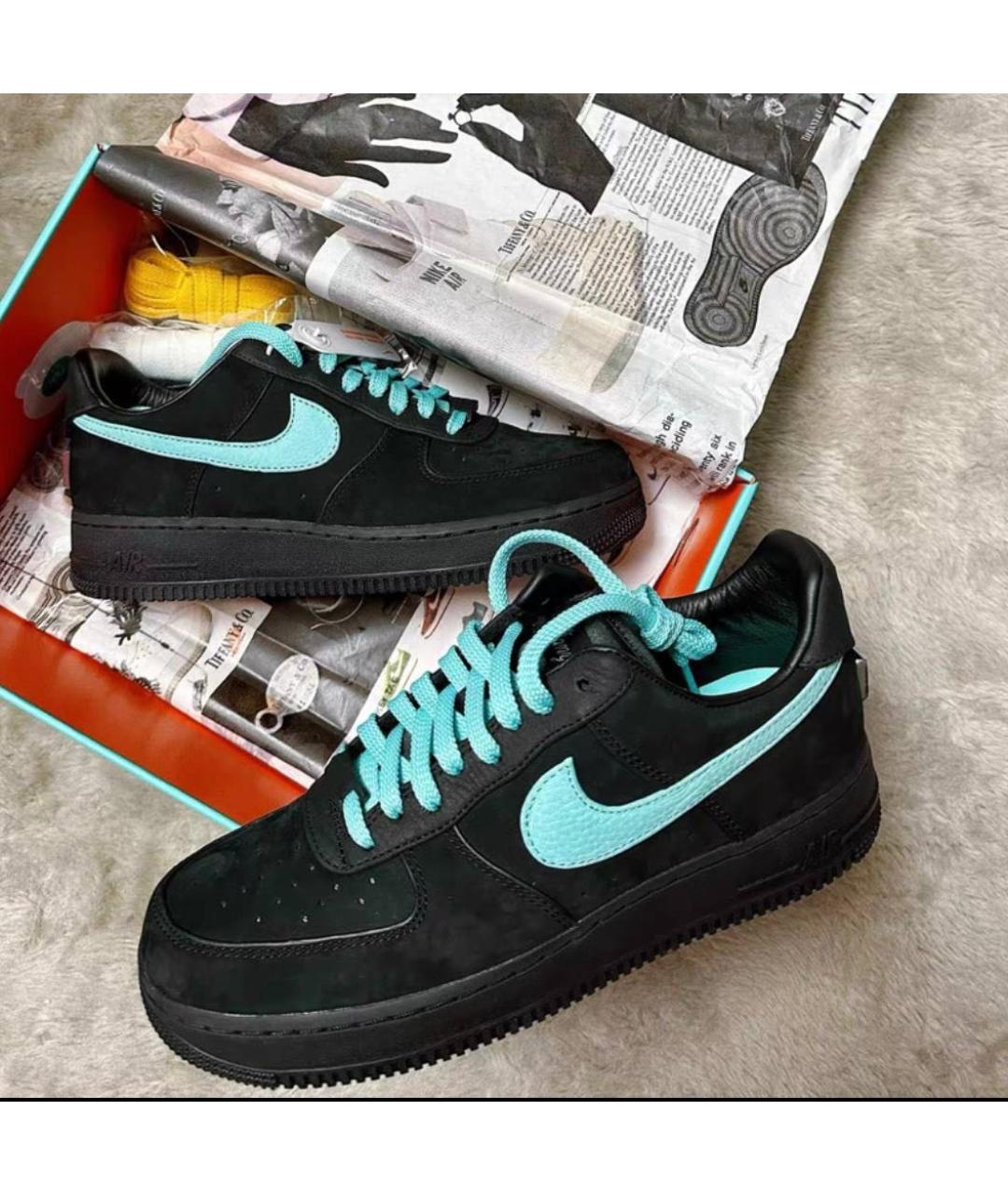 NIKE Черные замшевые низкие кроссовки / кеды, фото 3