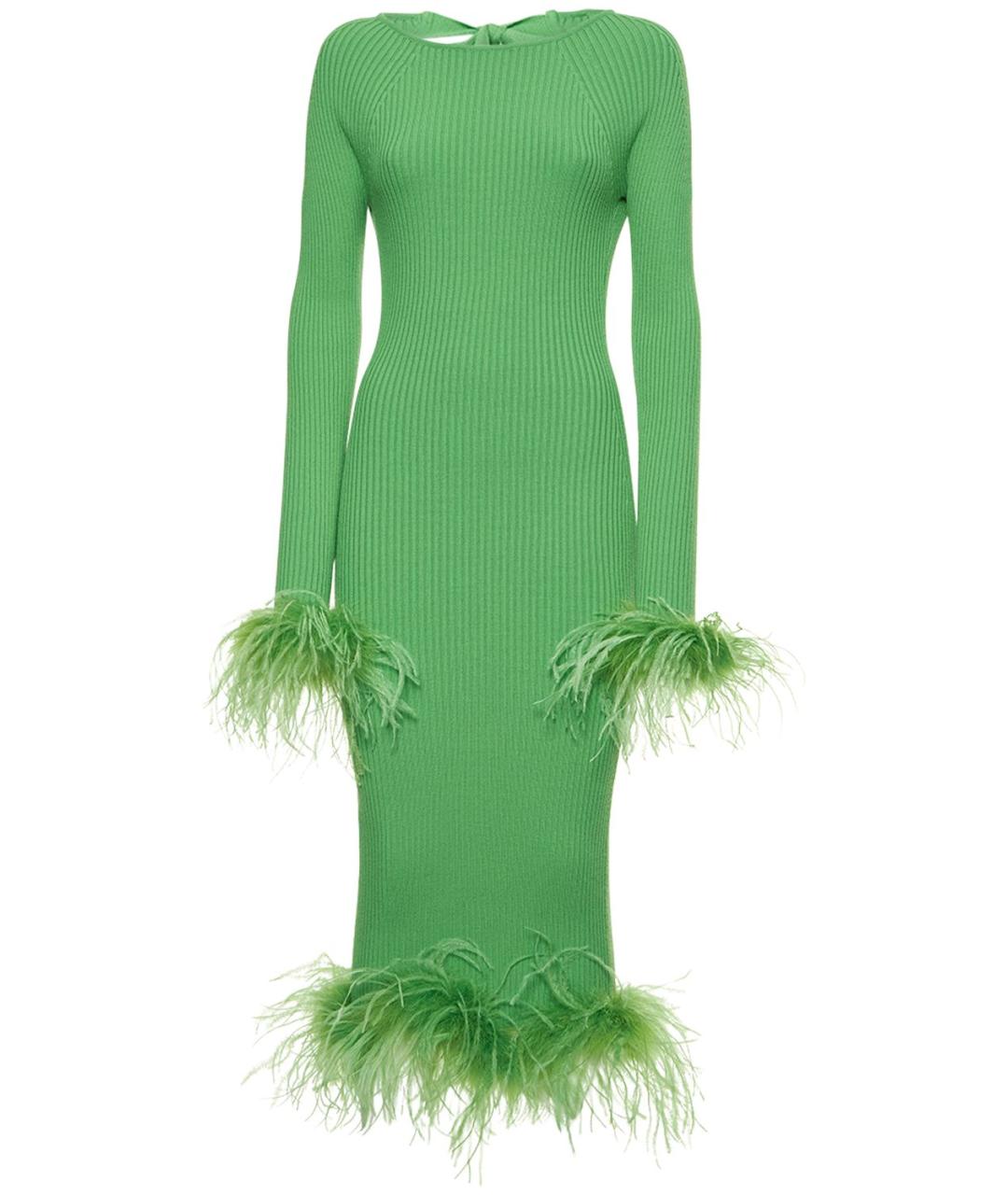 GIUSEPPE DI MORABITO Зеленые шерстяное вечернее платье, фото 1