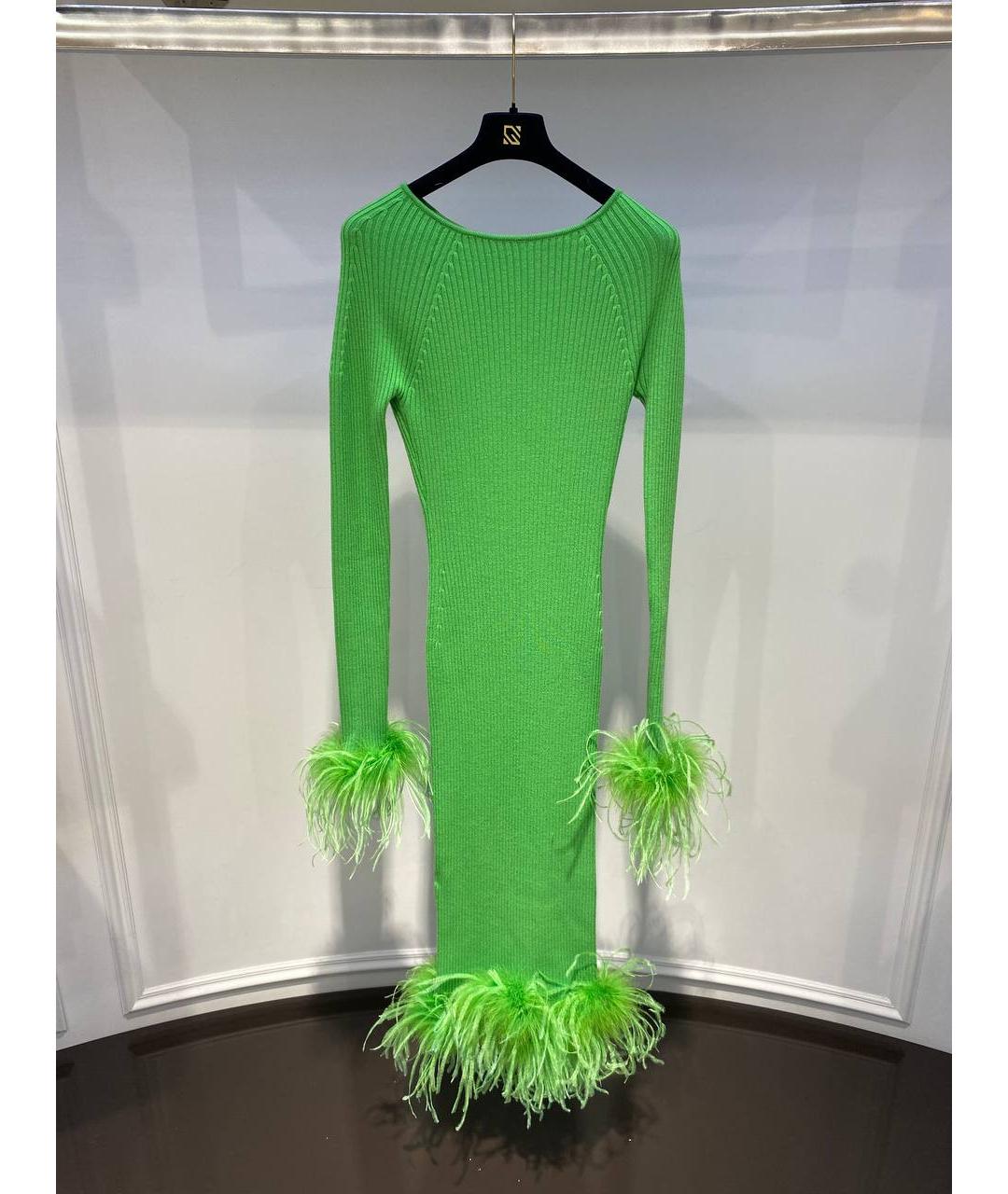 GIUSEPPE DI MORABITO Зеленые шерстяное вечернее платье, фото 2