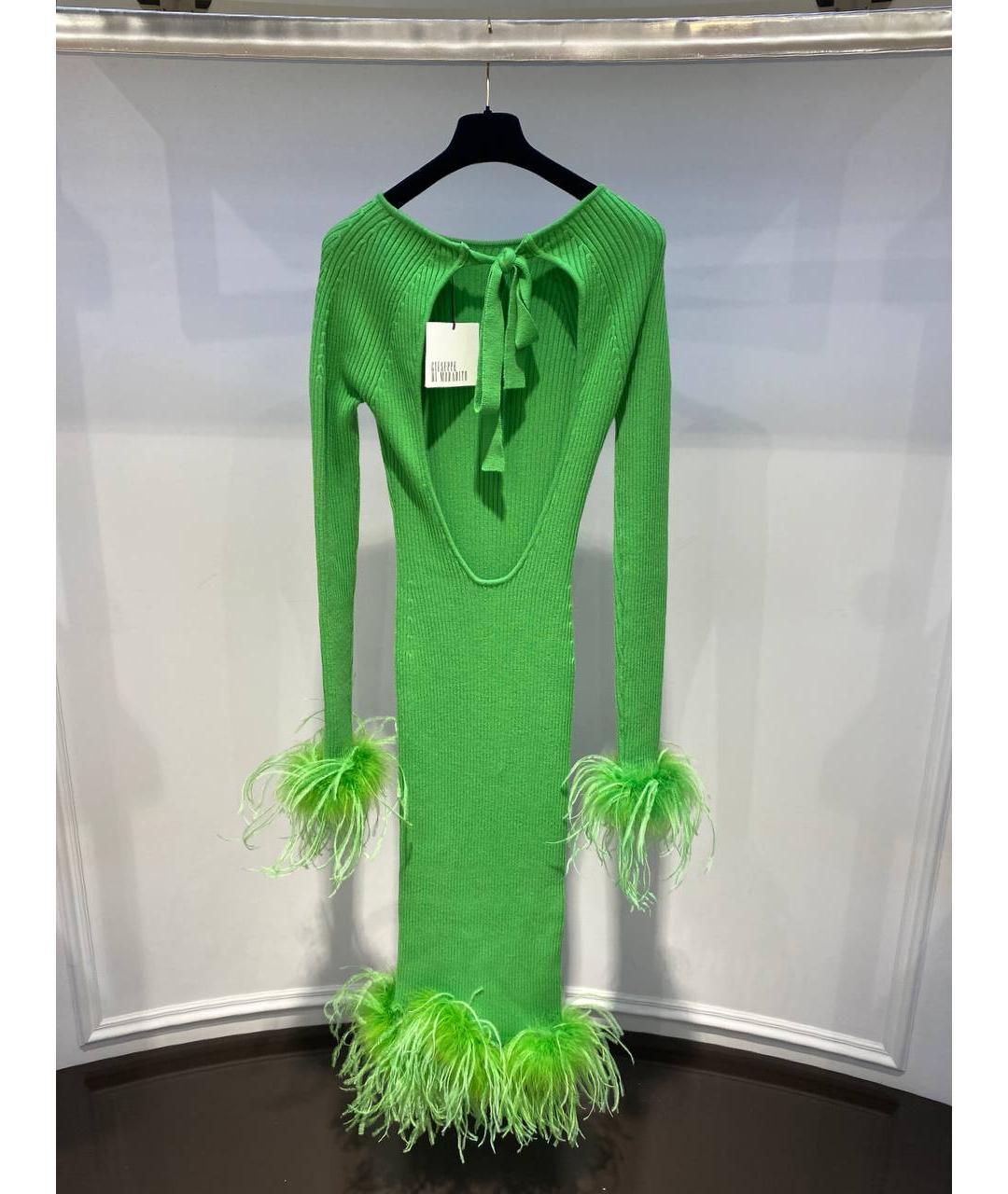 GIUSEPPE DI MORABITO Зеленые шерстяное вечернее платье, фото 3