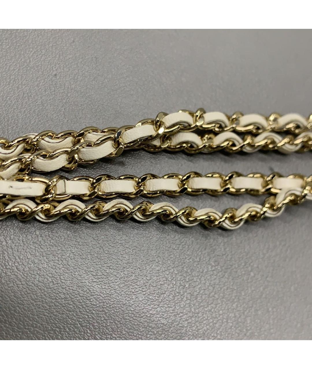 CHANEL Белая кожаная сумка через плечо, фото 6