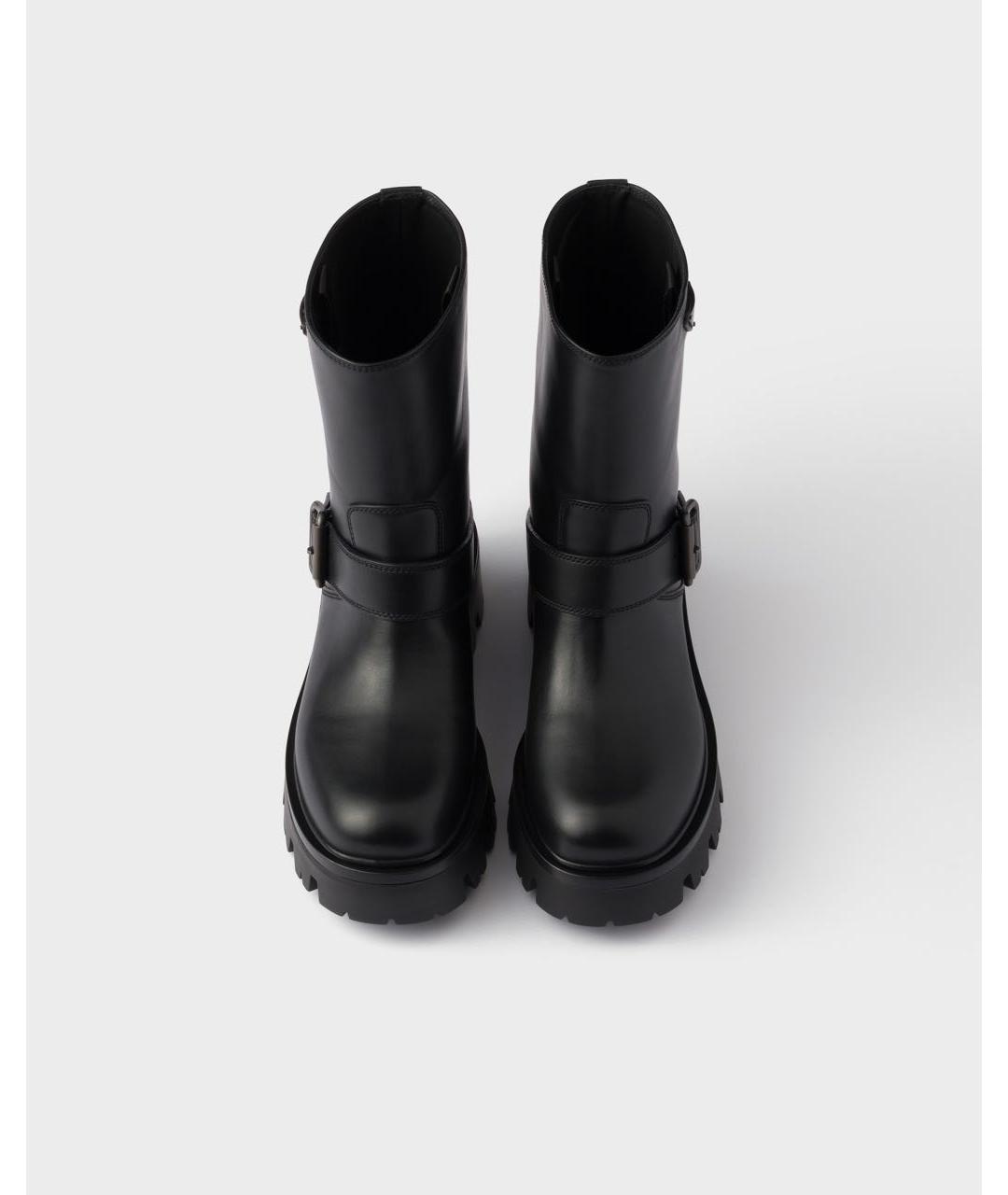 PRADA Черные кожаные ботильоны, фото 3