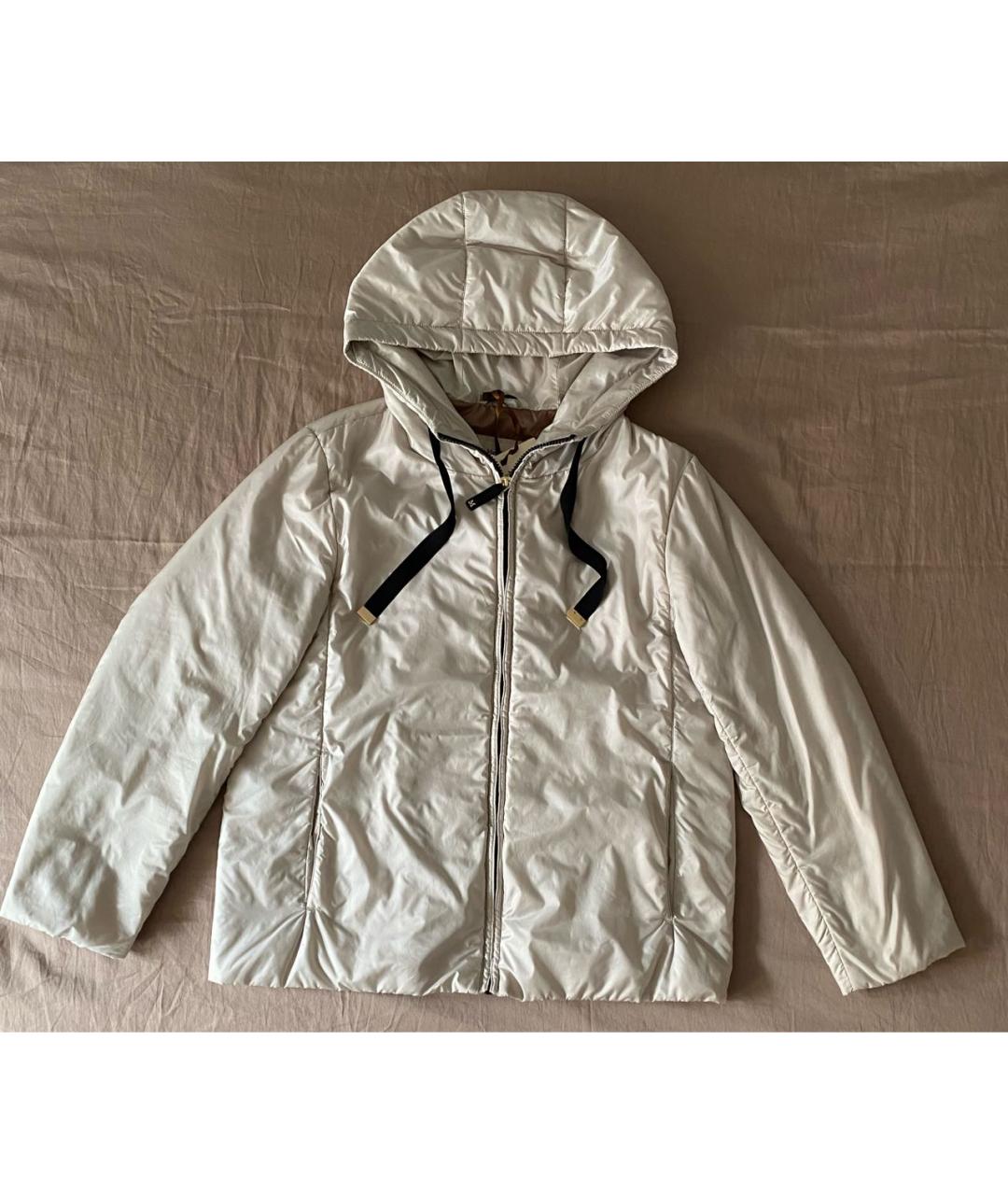 MAX MARA Белая полиэстеровая куртка, фото 9