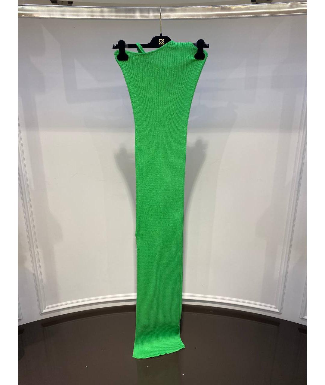 GIUSEPPE DI MORABITO Зеленые хлопковое вечернее платье, фото 2