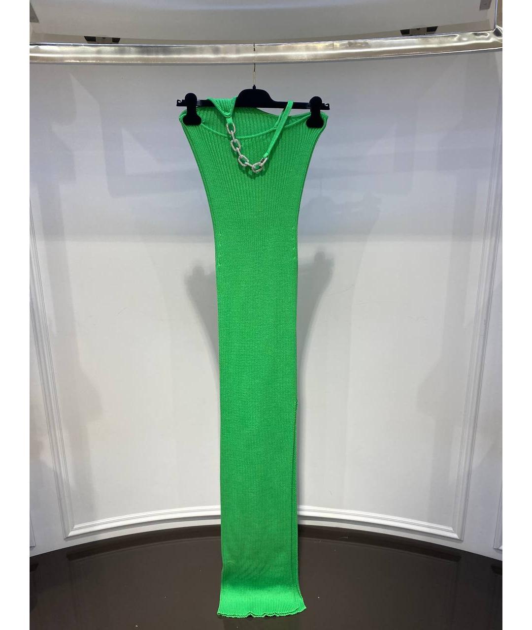 GIUSEPPE DI MORABITO Зеленые хлопковое вечернее платье, фото 3