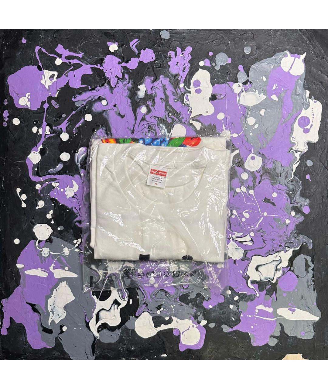 SUPREME Белая хлопковая футболка, фото 3