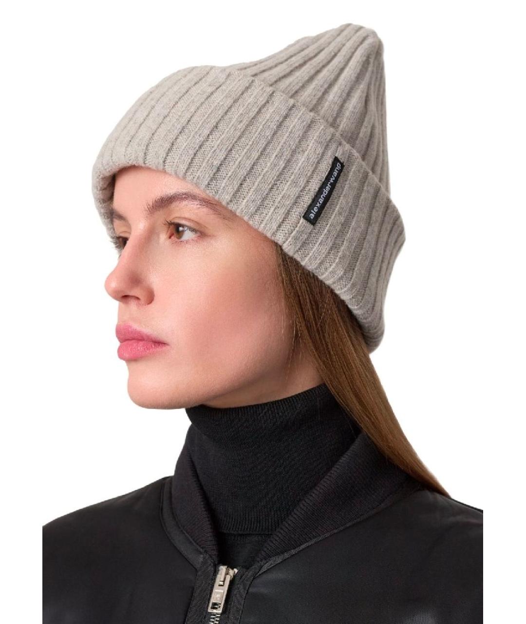 ALEXANDER WANG Серая шерстяная шапка, фото 2