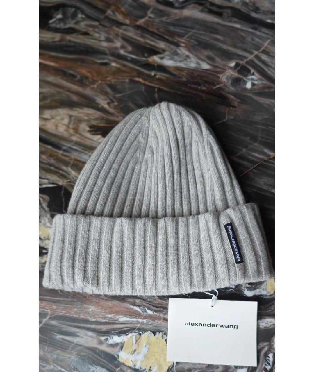 ALEXANDER WANG Серая шерстяная шапка, фото 4