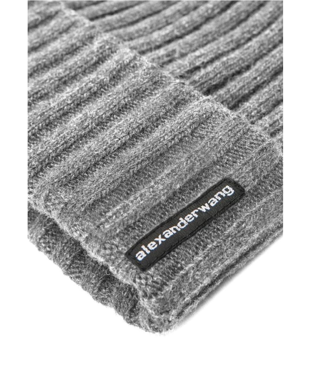 ALEXANDER WANG Серая шерстяная шапка, фото 3