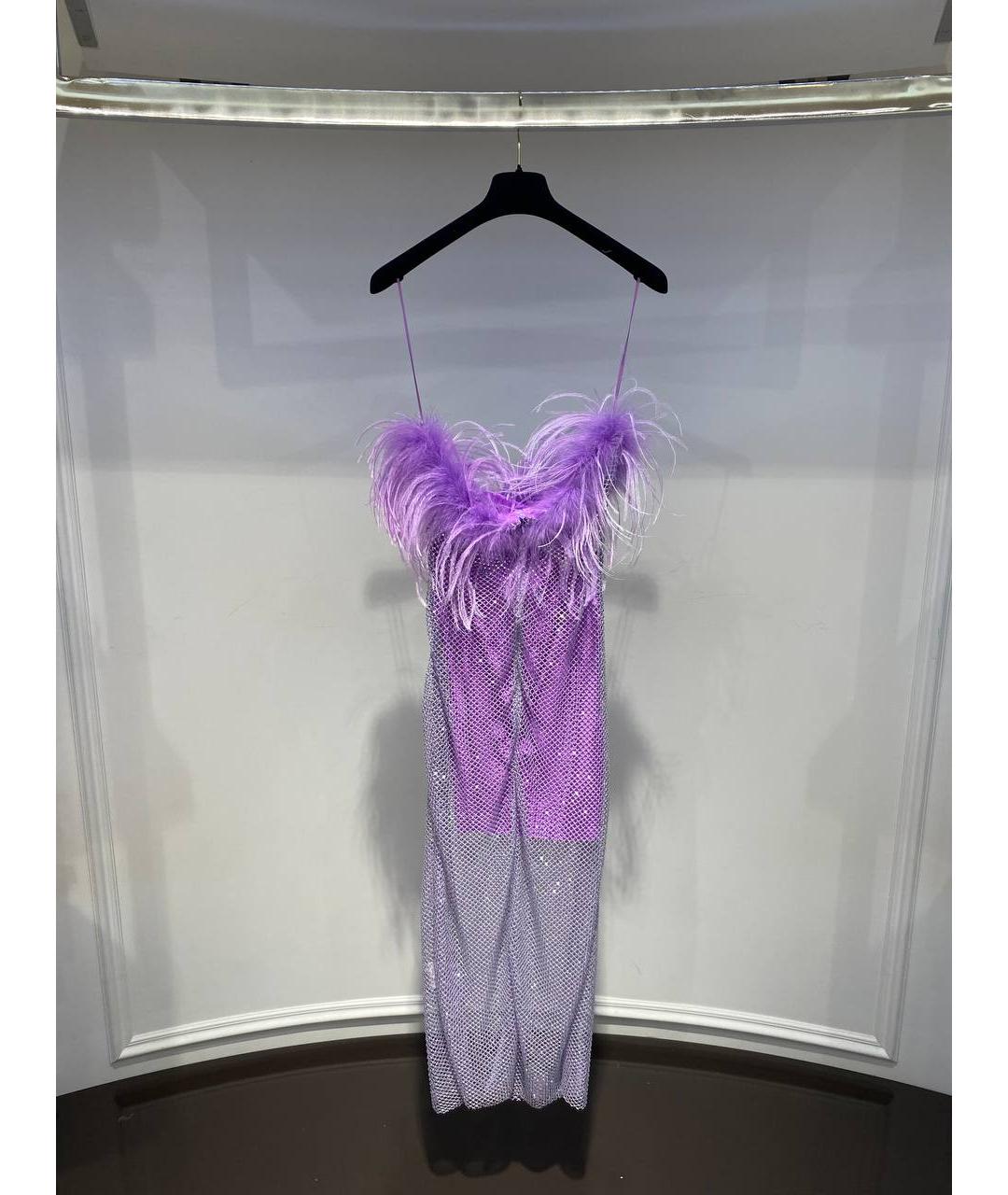 GIUSEPPE DI MORABITO Фиолетовое полиамидовое вечернее платье, фото 3