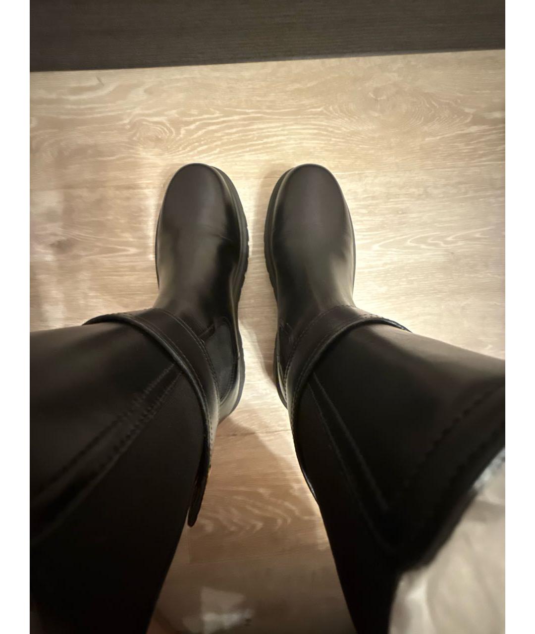 VALENTINO Черные кожаные полусапоги, фото 3