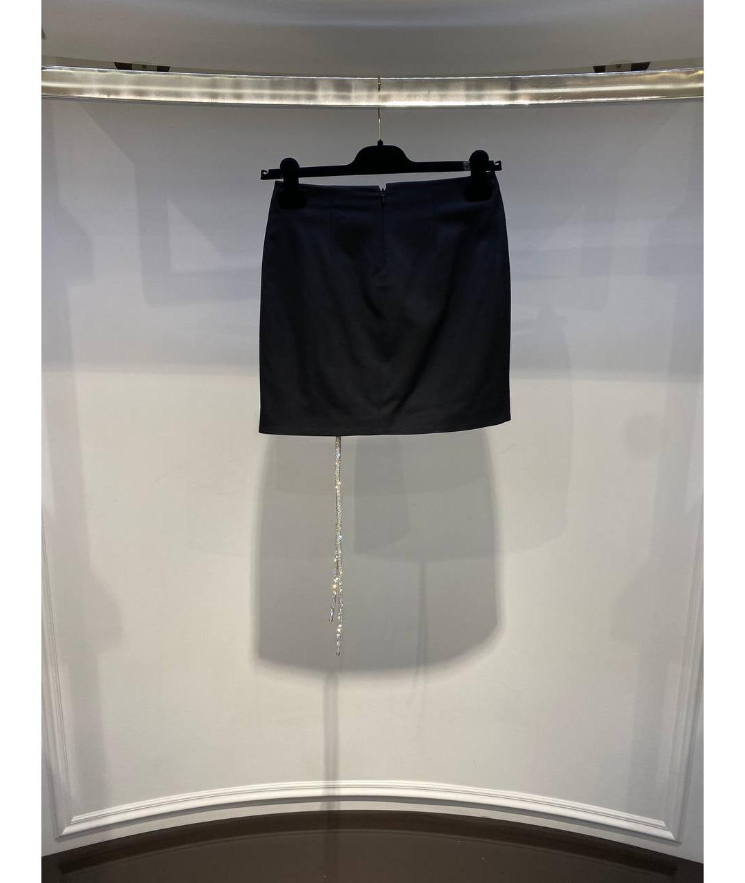 GIUSEPPE DI MORABITO Черная вискозная юбка мини, фото 2