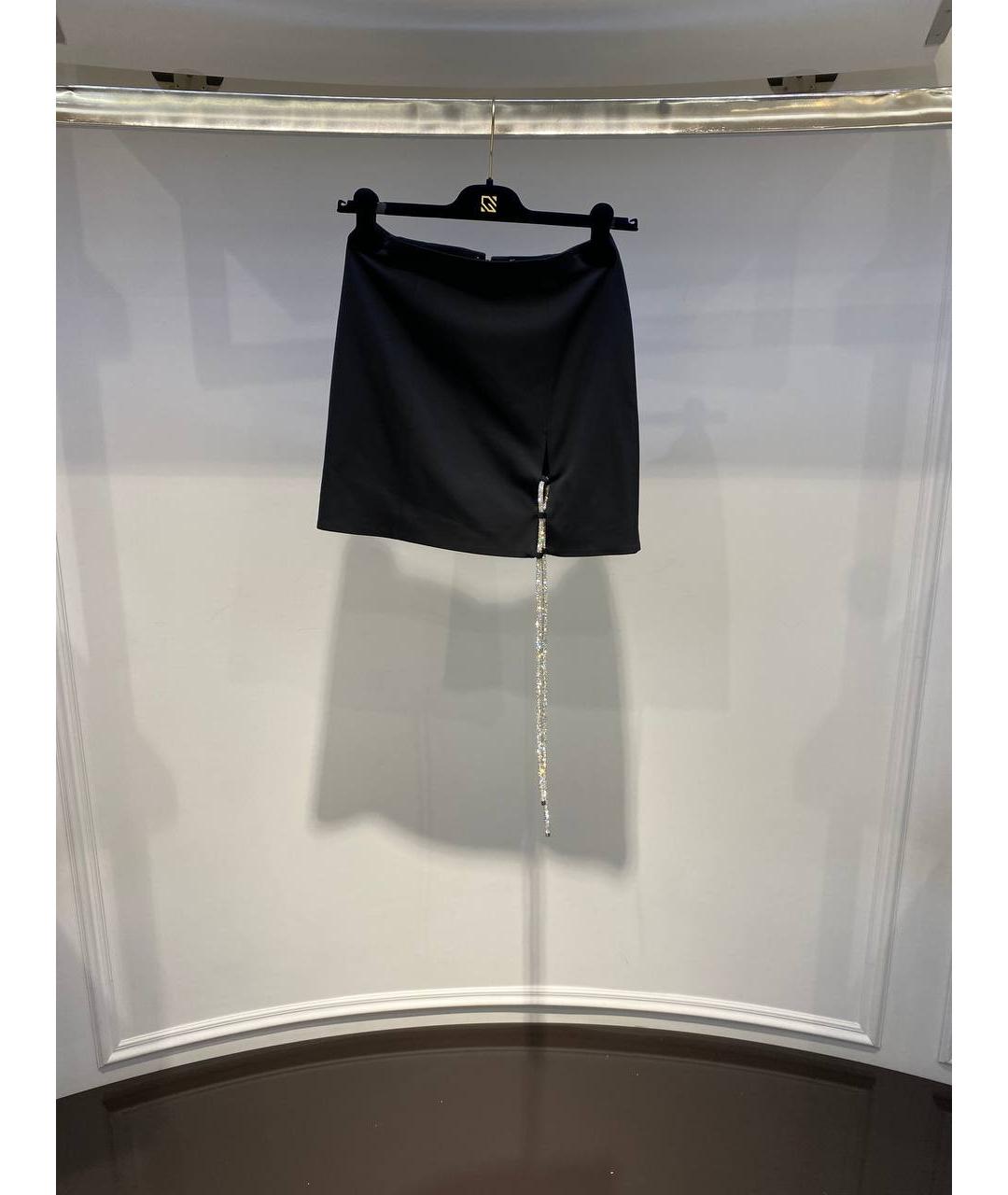 GIUSEPPE DI MORABITO Черная вискозная юбка мини, фото 3