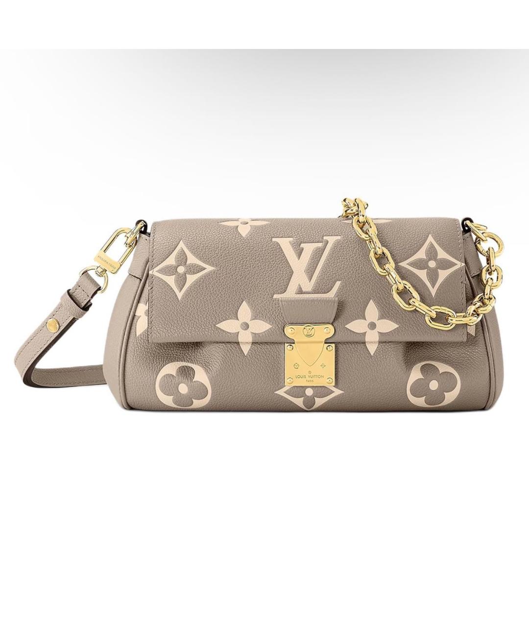 LOUIS VUITTON Коричневая кожаная сумка через плечо, фото 9