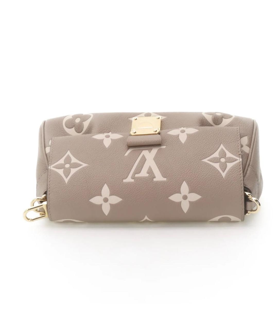 LOUIS VUITTON Коричневая кожаная сумка через плечо, фото 6