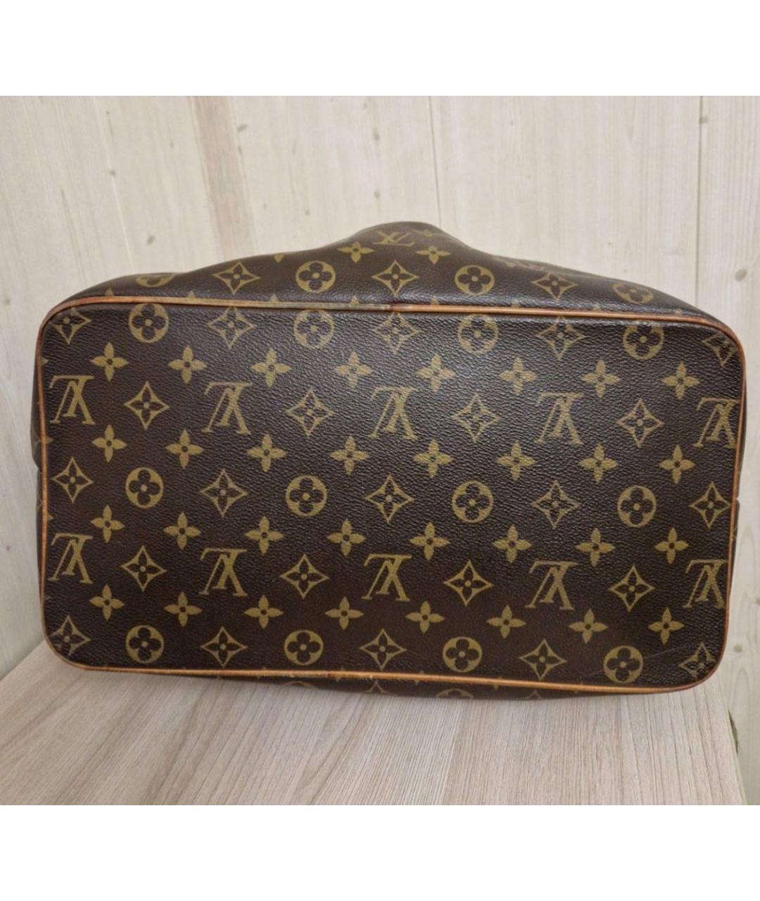 LOUIS VUITTON Коричневая кожаная сумка тоут, фото 6