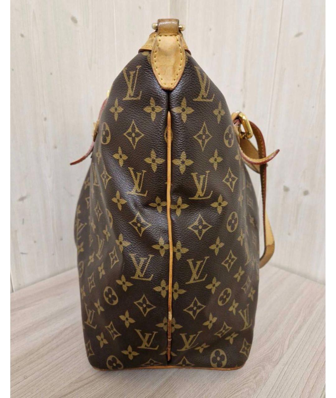 LOUIS VUITTON Коричневая кожаная сумка тоут, фото 3