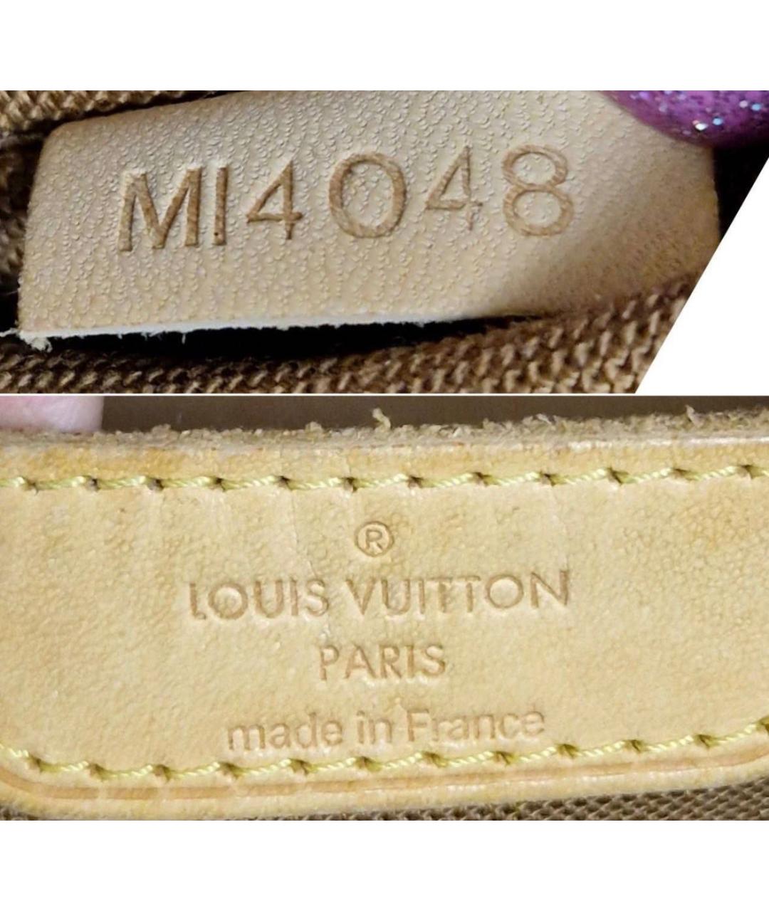 LOUIS VUITTON Коричневая кожаная сумка тоут, фото 8