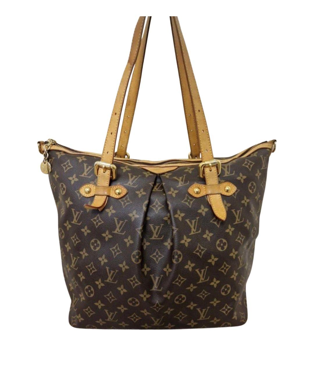 LOUIS VUITTON Коричневая кожаная сумка тоут, фото 1