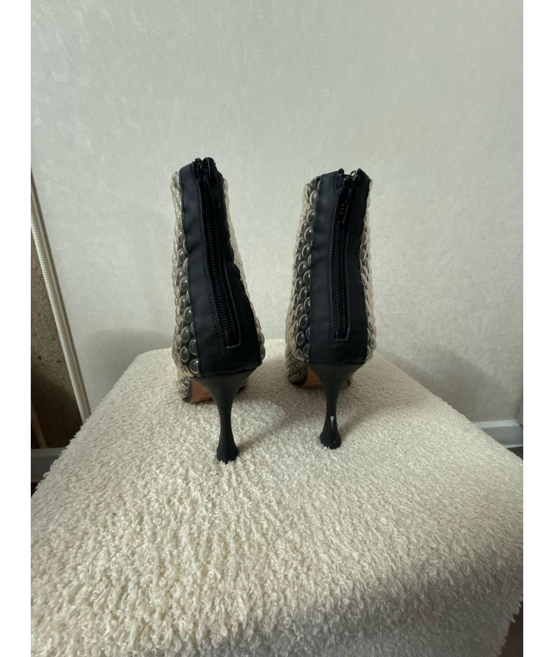 MM6 MAISON MARGIELA Черные кожаные ботильоны, фото 4