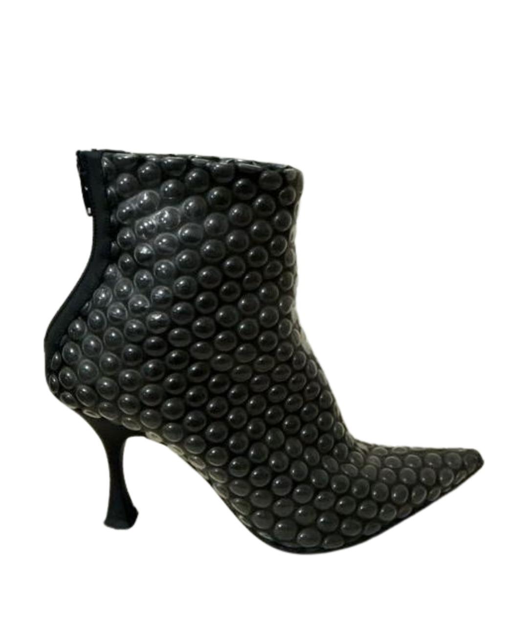 MM6 MAISON MARGIELA Черные кожаные ботильоны, фото 10