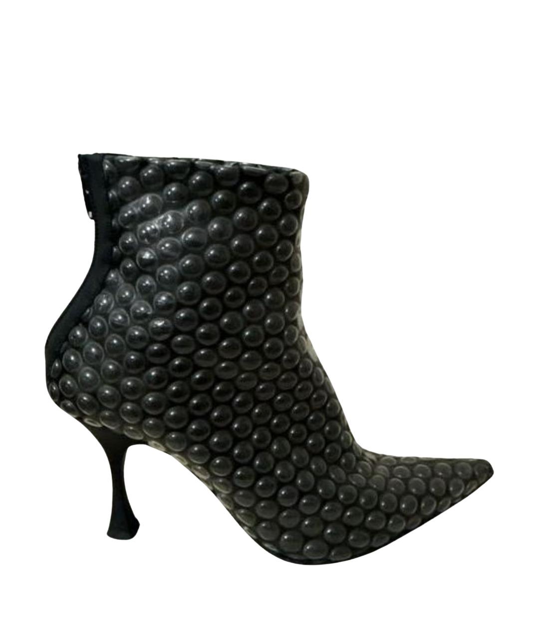 MM6 MAISON MARGIELA Черные кожаные ботильоны, фото 1