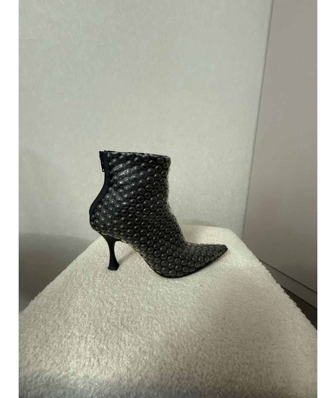 MM6 MAISON MARGIELA Черные кожаные ботильоны, фото 9