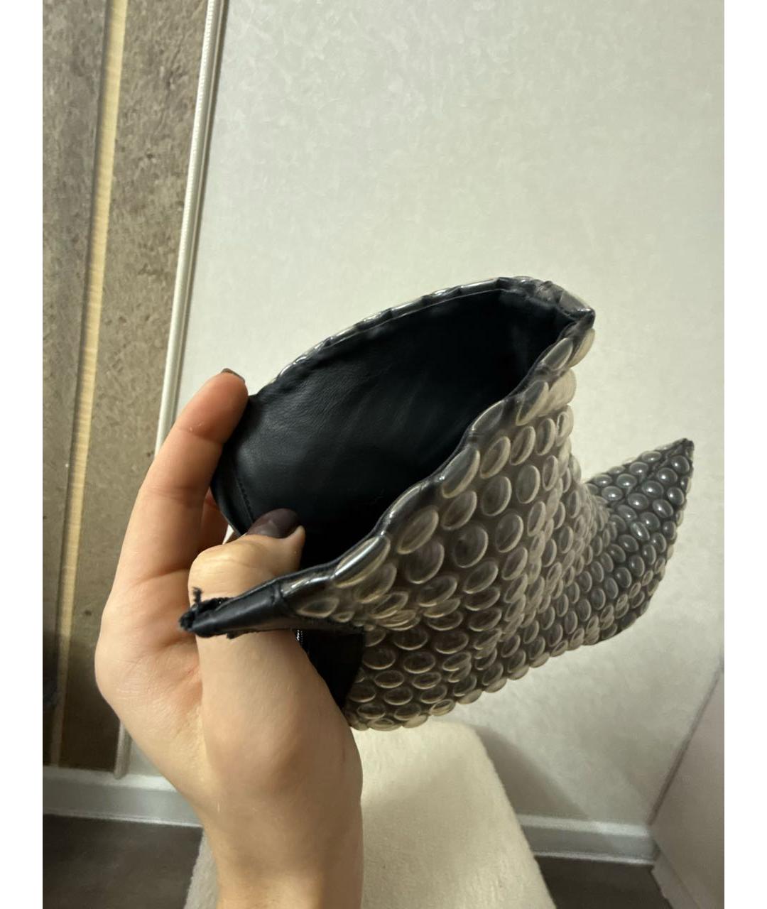 MM6 MAISON MARGIELA Черные кожаные ботильоны, фото 6