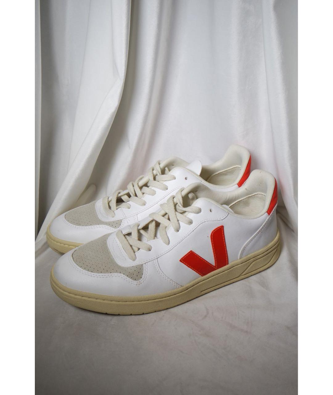 VEJA Белые кожаные низкие кроссовки / кеды, фото 3
