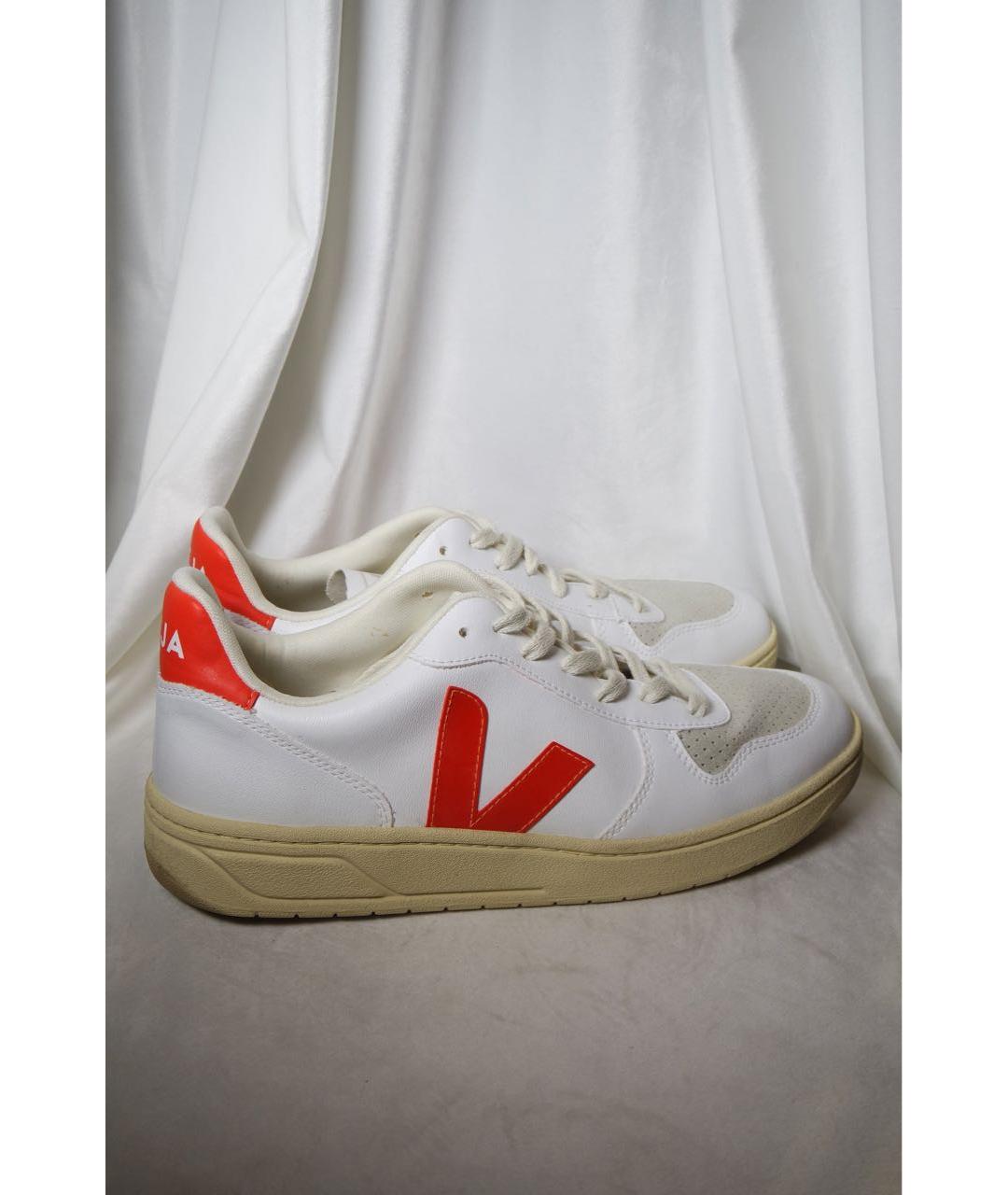 VEJA Белые кожаные низкие кроссовки / кеды, фото 6