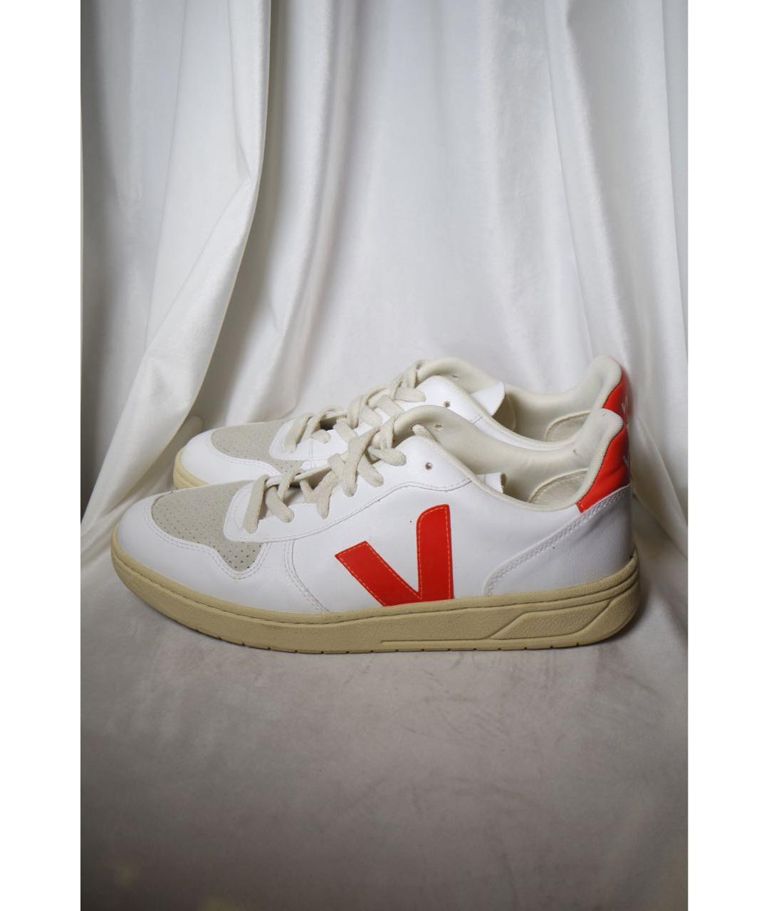 VEJA Белые кожаные низкие кроссовки / кеды, фото 4