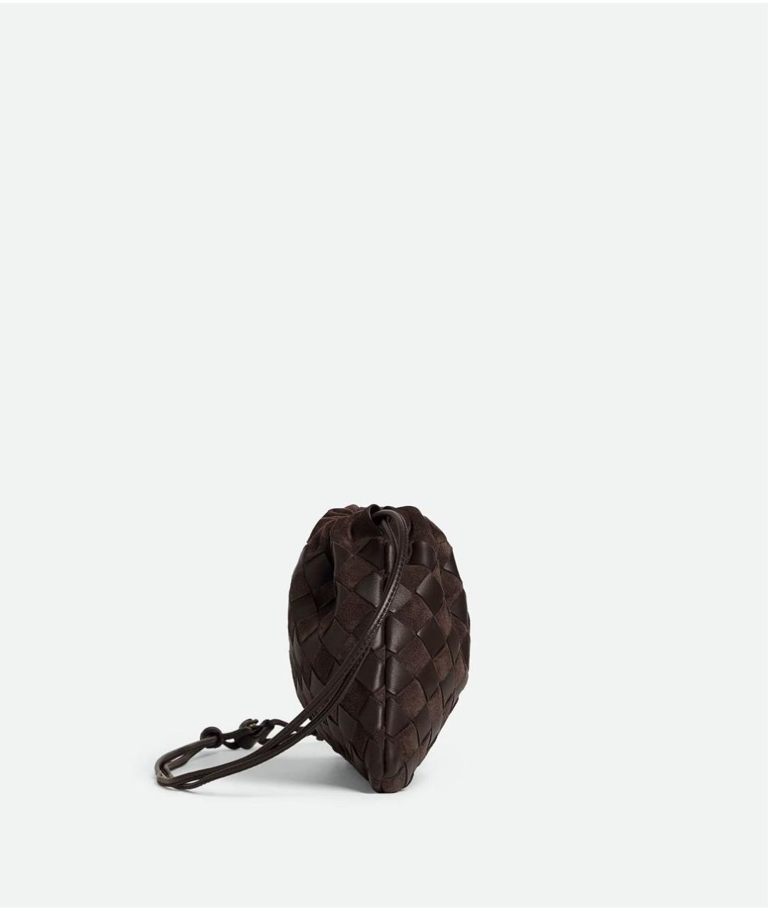 BOTTEGA VENETA Коричневая кожаная сумка через плечо, фото 4