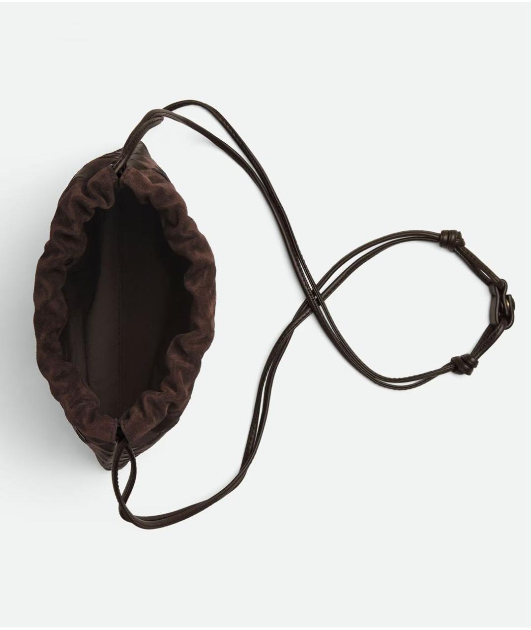 BOTTEGA VENETA Коричневая кожаная сумка через плечо, фото 3