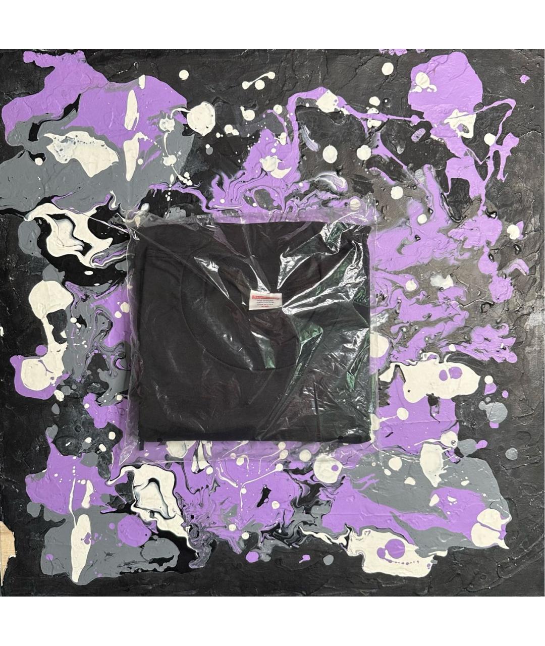 SUPREME Черная хлопковая футболка, фото 3