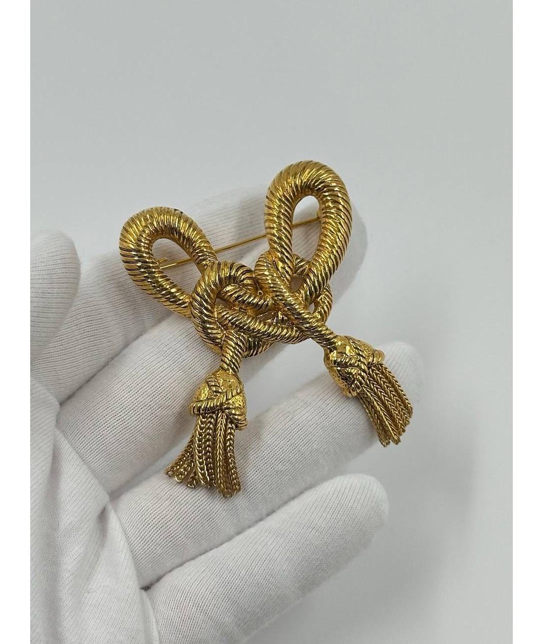 SONIA RYKIEL Золотая позолоченная булавка / брошь, фото 3