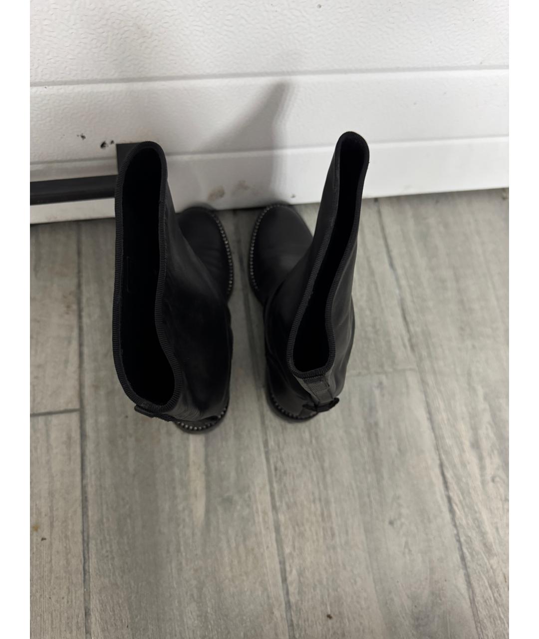 CHRISTIAN DIOR Черные кожаные сапоги, фото 3