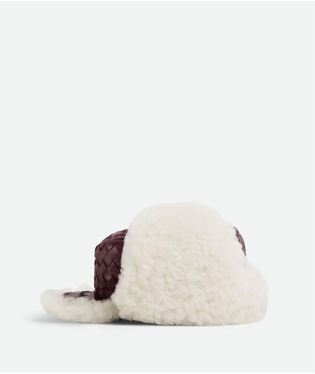 BOTTEGA VENETA Бордовая кожаная шапка, фото 5