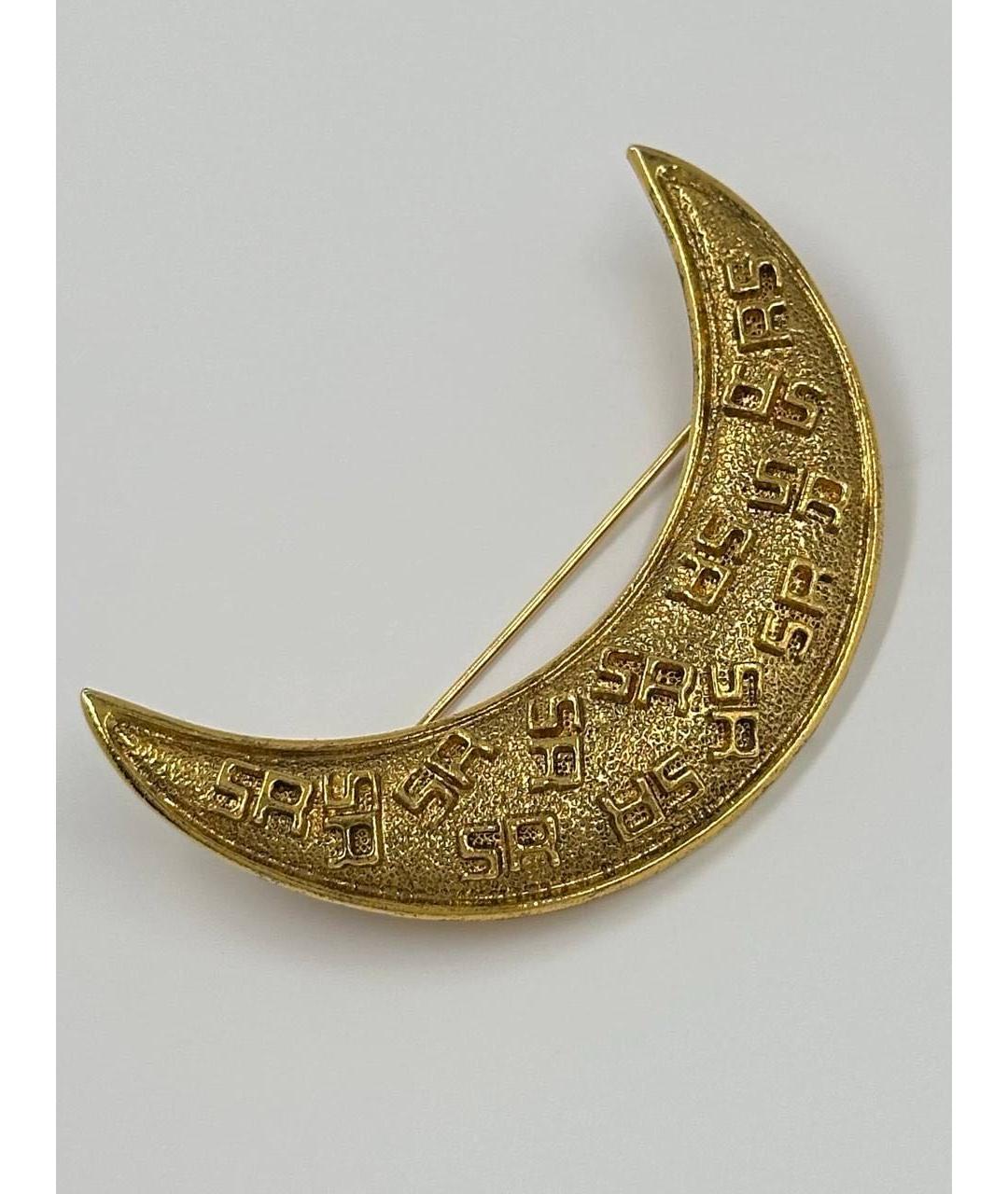 SONIA RYKIEL Золотая позолоченная булавка / брошь, фото 2