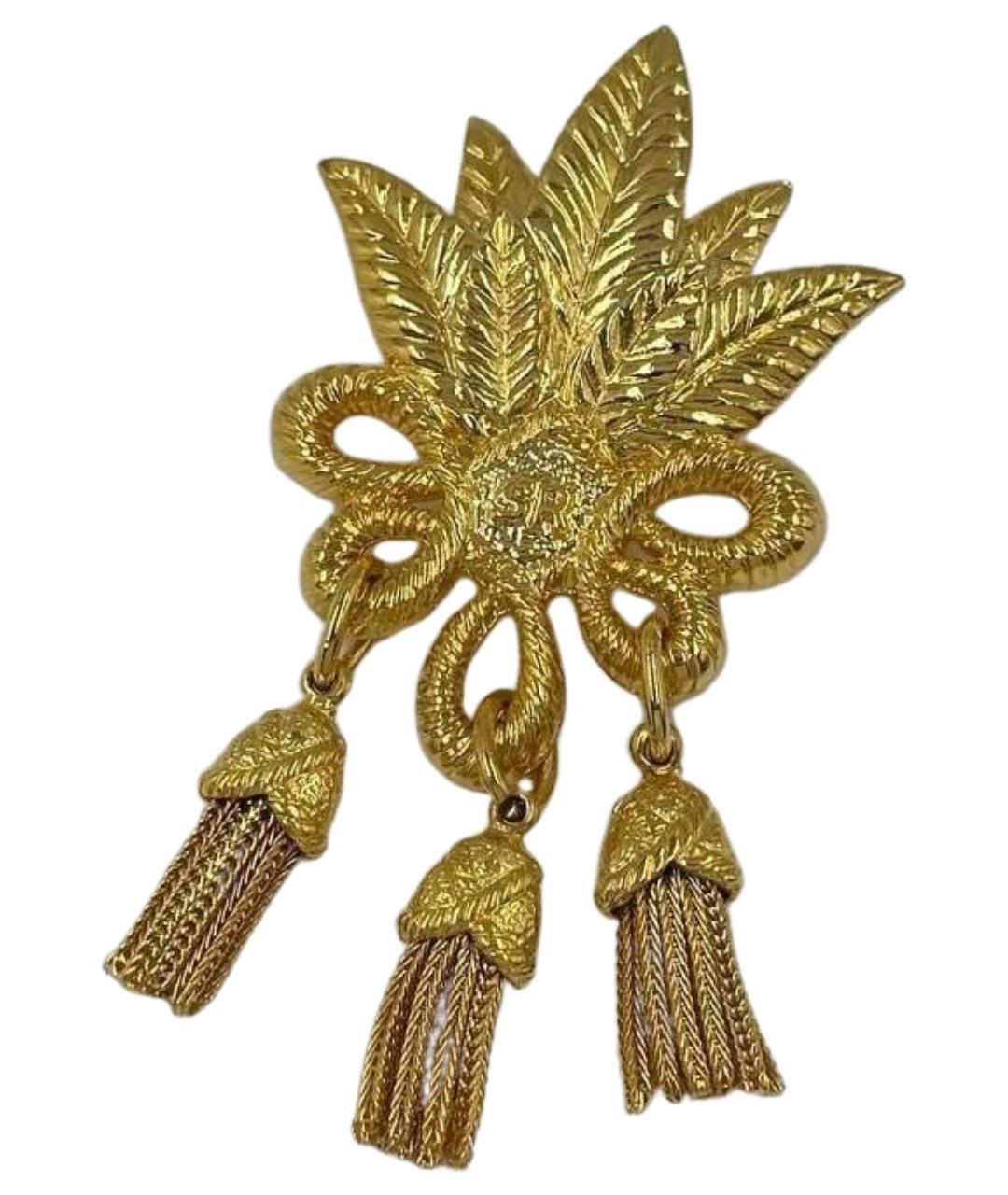 SONIA RYKIEL Золотая позолоченная булавка / брошь, фото 1