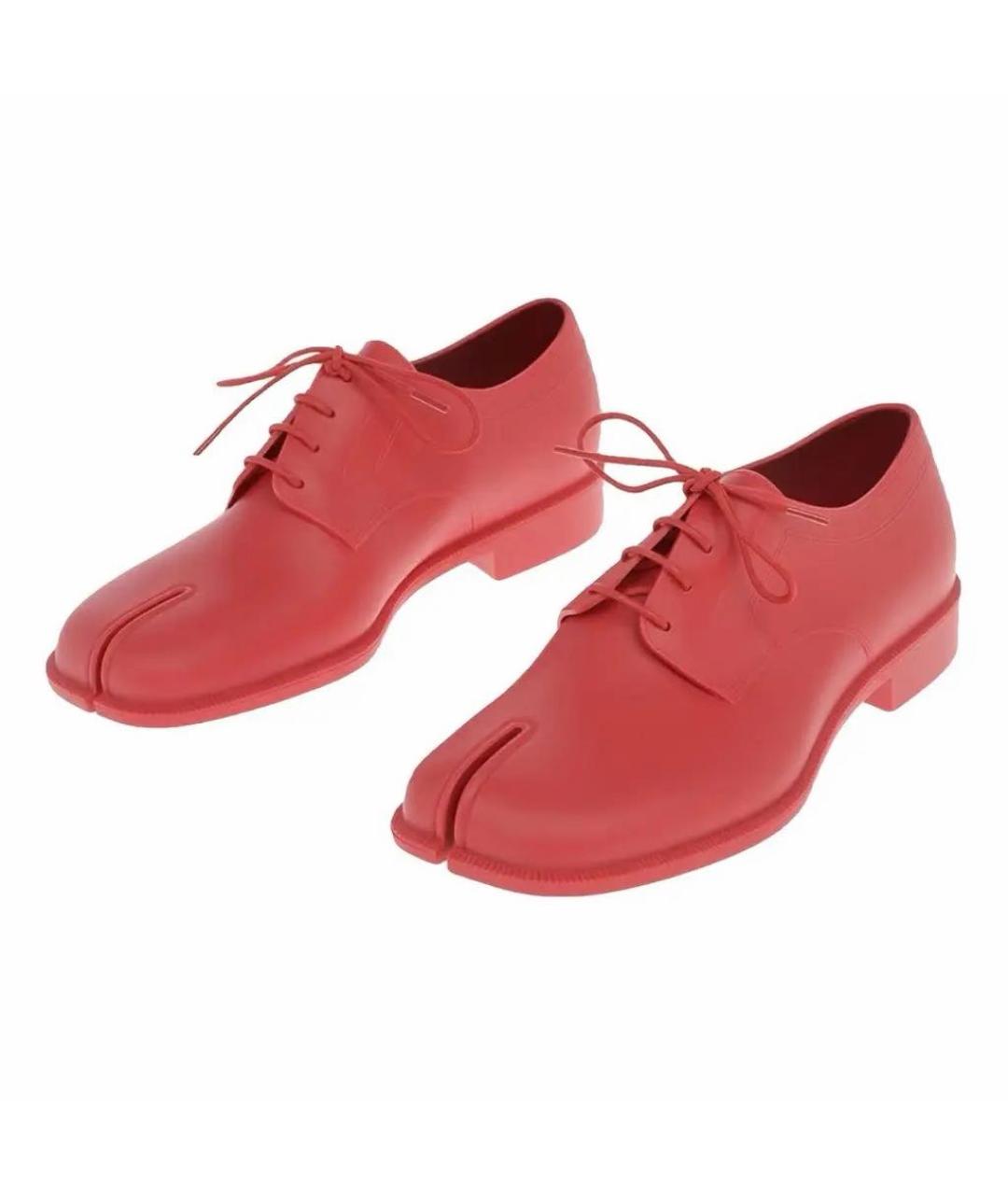 MAISON MARGIELA Красные резиновые брогги и оксфорды, фото 2