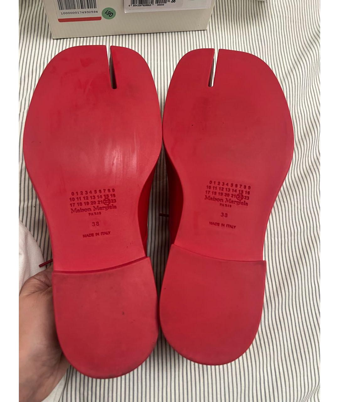 MAISON MARGIELA Красные резиновые брогги и оксфорды, фото 7