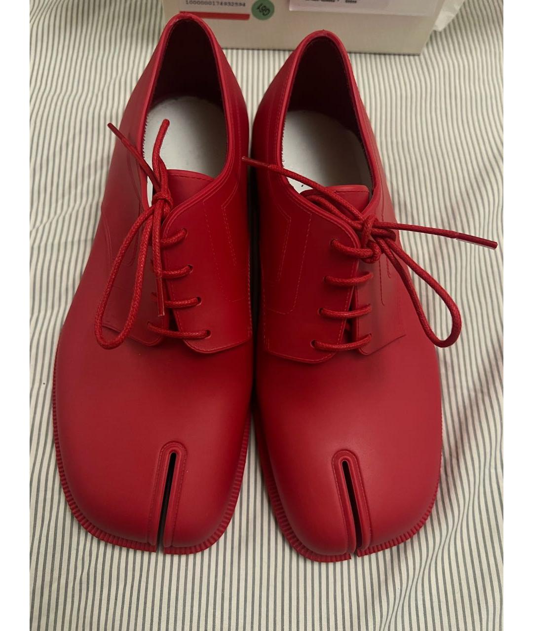 MAISON MARGIELA Красные резиновые брогги и оксфорды, фото 4