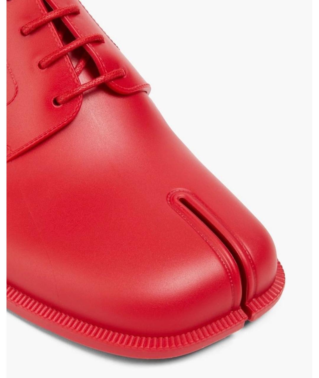 MAISON MARGIELA Красные резиновые брогги и оксфорды, фото 5