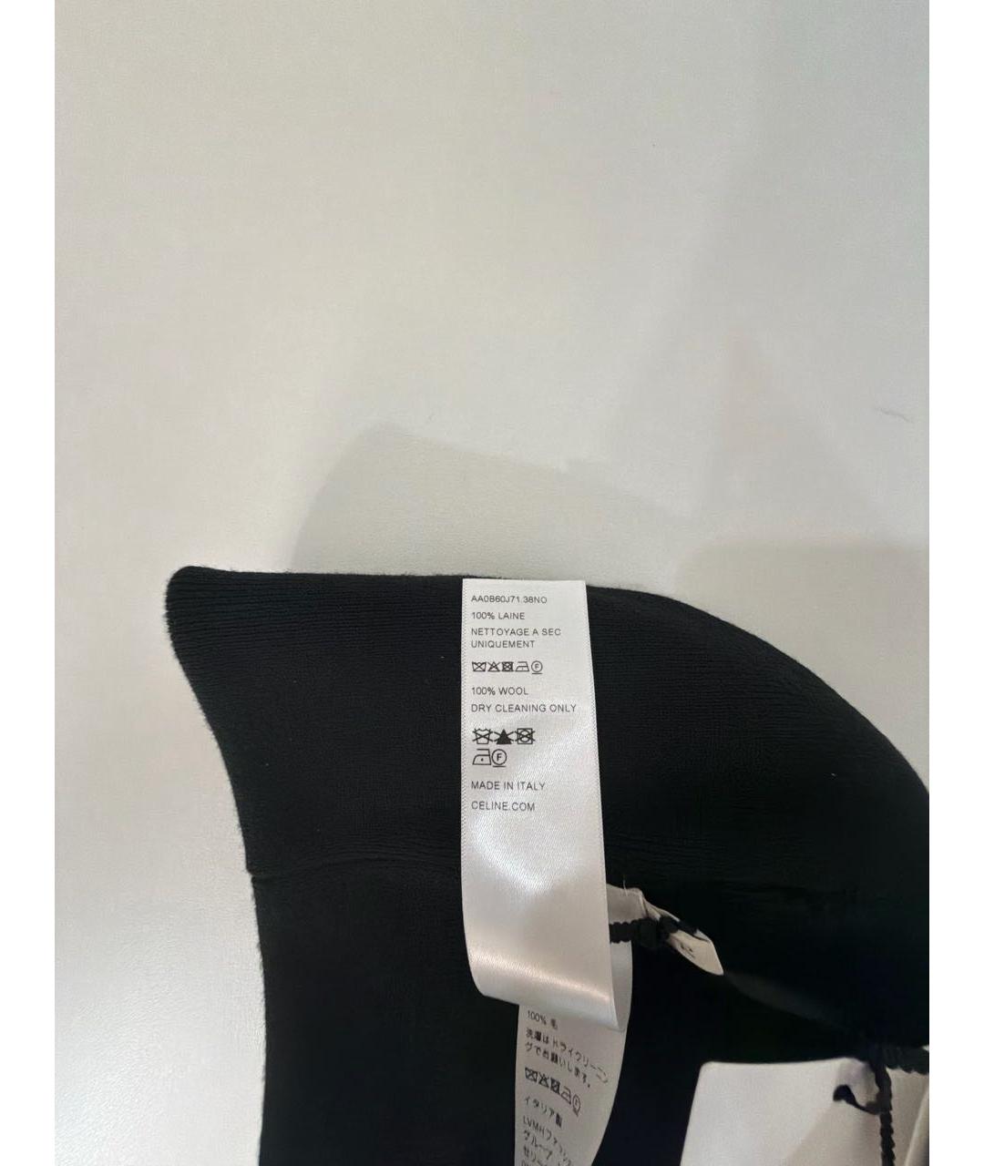 CELINE Черная шерстяная шапка, фото 5