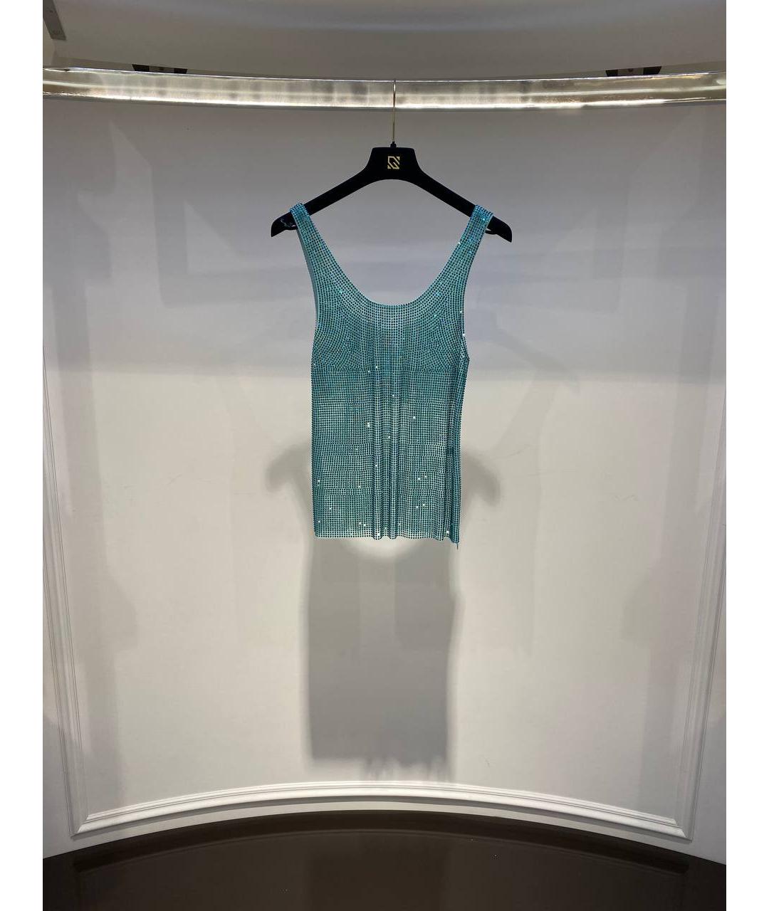 GIUSEPPE DI MORABITO Голубая полиамидовая майка, фото 2