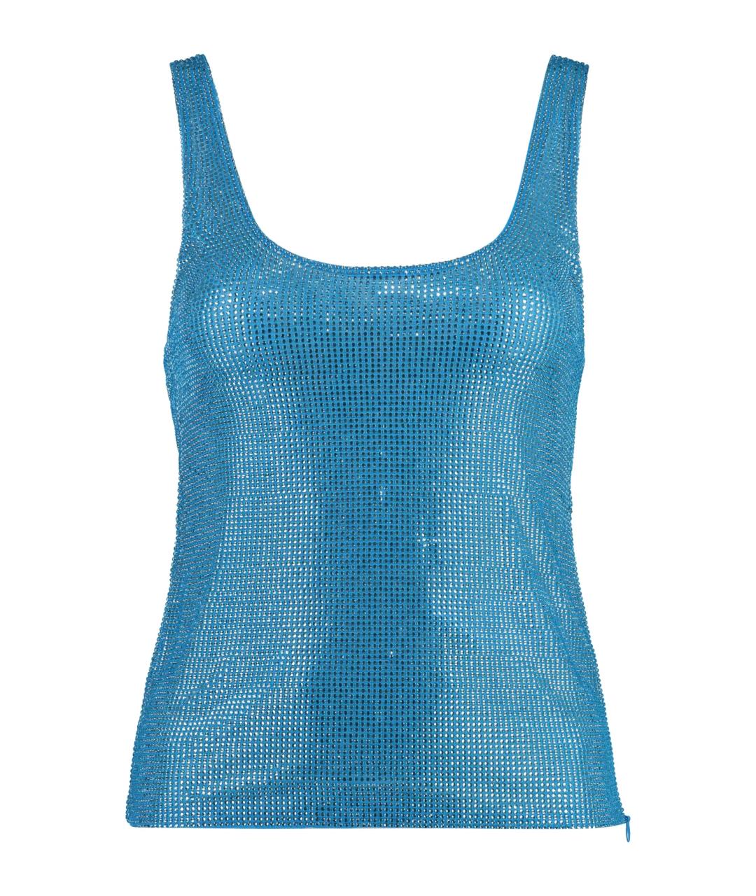 GIUSEPPE DI MORABITO Голубая полиамидовая майка, фото 1