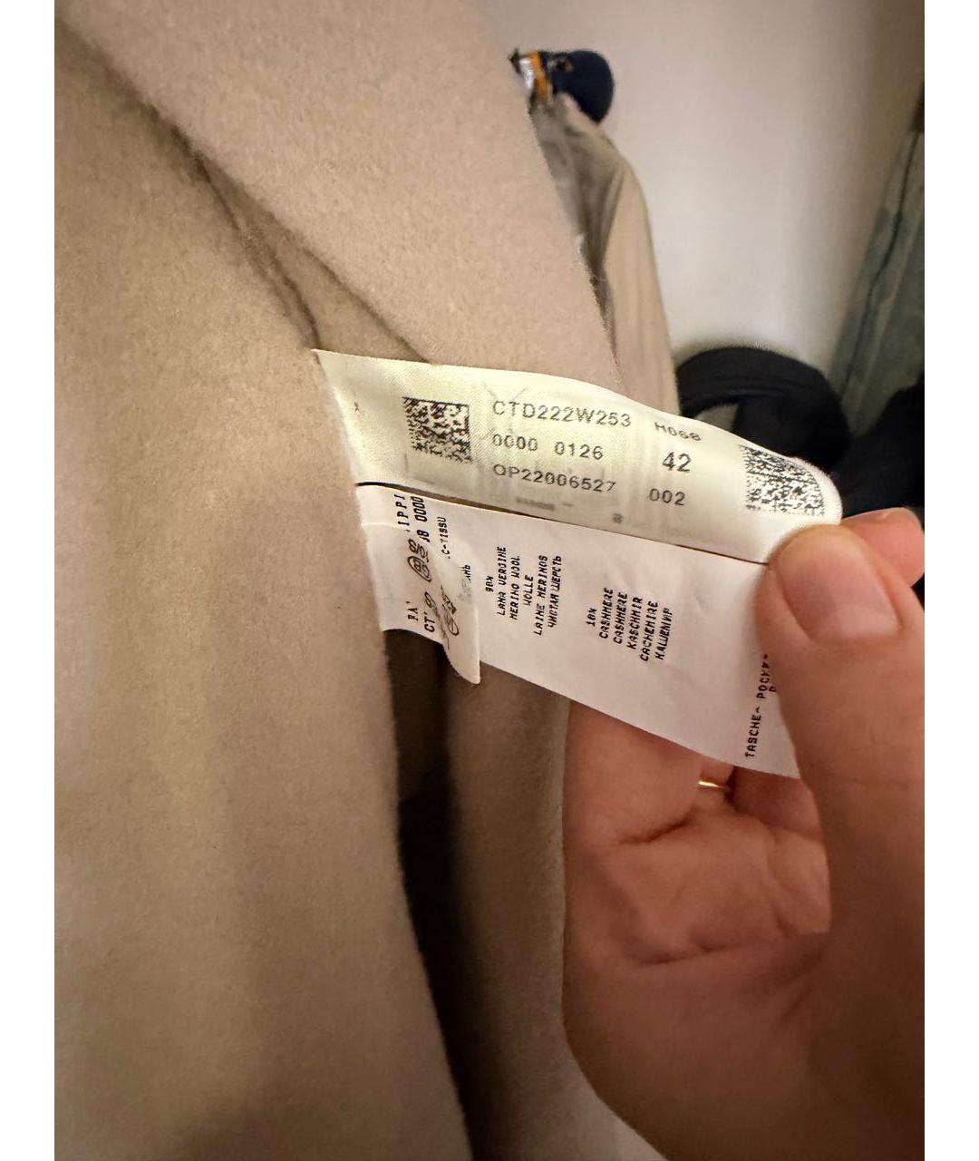 FABIANA FILIPPI Бежевое кашемировое пальто, фото 4