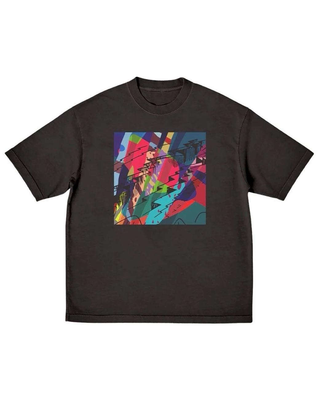 KAWS Черная хлопковая футболка, фото 1