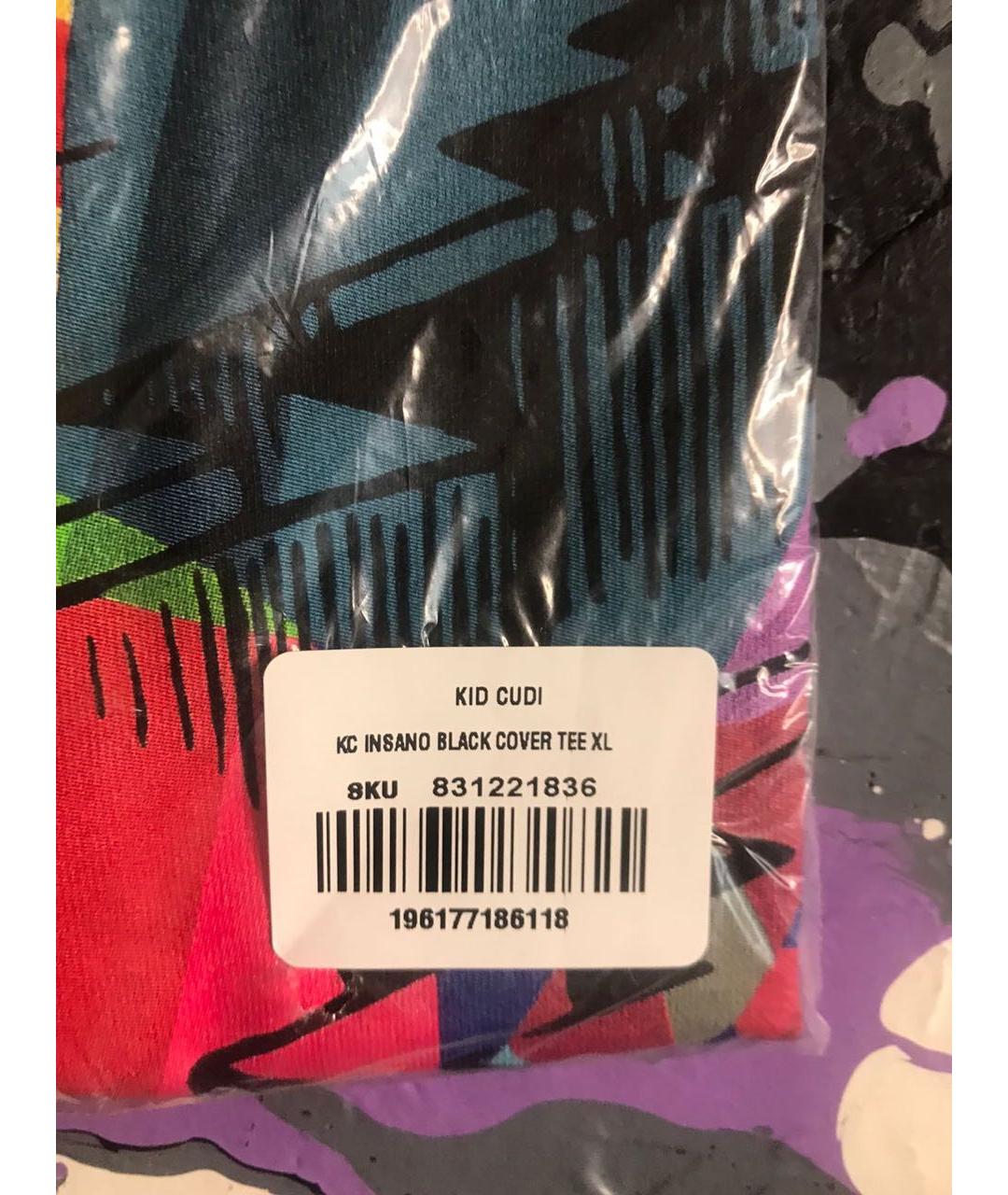 KAWS Черная хлопковая футболка, фото 5